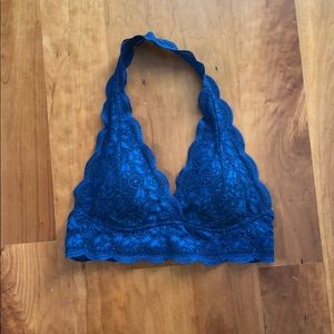 Dark Blue Lace Bralette